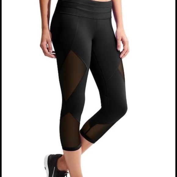 SOLD-*Athleta Mesh Sonar Capri- Large - Picture 2 of 3